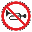 Дорожный знак 3.26 «Подача звукового сигнала запрещена» (металл 0,8 мм, III типоразмер: диаметр 900 мм, С/О пленка: тип А коммерческая)